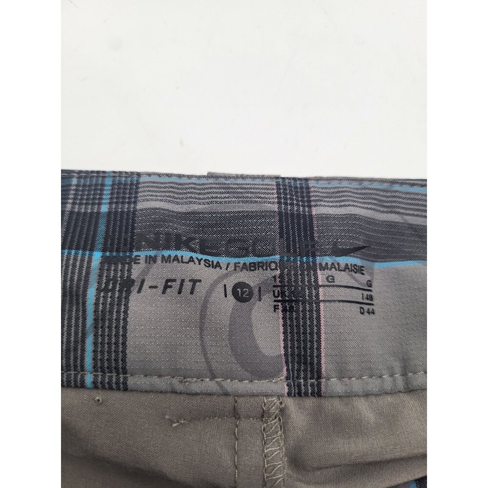 NIKE GOLF SKORT Women's SZ 12 Gray Plaid Athleisure Travel Resort Country Club - Picture 3 of 9